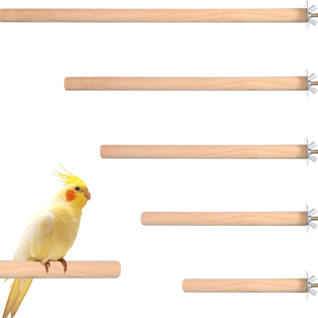 5PCS Parakeet Perches Wooden Bird Perches Bird-Perches