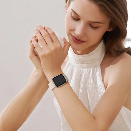 Braided Stretchy Band Compatible with Apple Watch Bands 38mm 40mm 41mm 42mm 44mm 45mm 46mm 49mm Women Men, Soft Nylon Solo Loop Magnetic Sport Strap for iWatch Series 11 10 9 8 7 6 5 4 3 2 1 SE Ultra