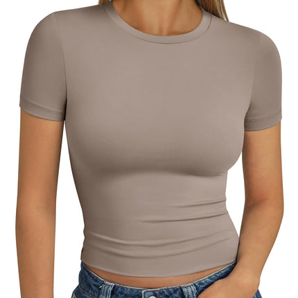 Womens Short Sleeve T Shirt Basic Summer Top