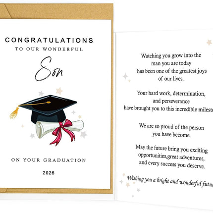 Graduation Card for Granddaughter 2026 Proud Grandparents Congrats Greeting Inspirational Gift for High School or College Achievement (Granddaughter)