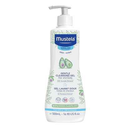 Baby Gentle Cleansing Gel - Baby Hair & Body Wash - with Natural Avocado fortified with Vitamin B5 - Biodegradable