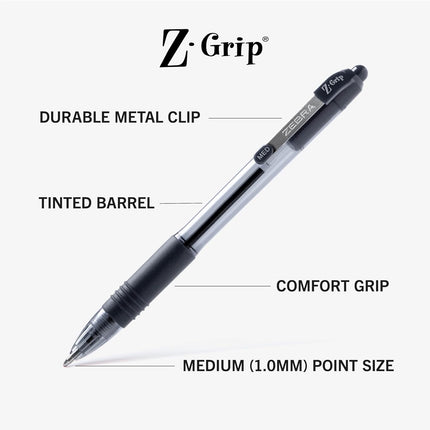 Retractable Ballpoint Pen, Smooth-Flowing Black Ink, 1.0mm Medium Point, School & Office Supplies, Ideal for Note-Taking, Journal and Planner Use, 18-Pack