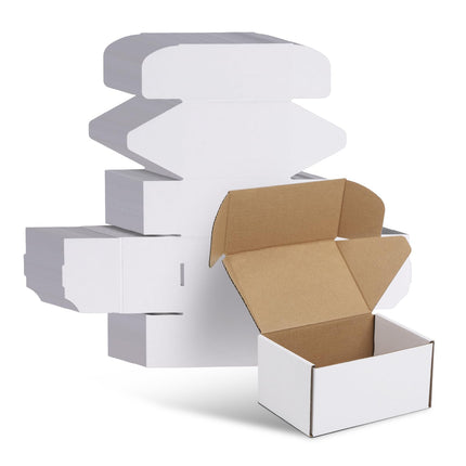 12x9x6 inches White Shipping Boxes pack of 15, Corrugated Cardboard Boxes 12 x 9 x 6 for Packaging Small Business, Moving, Mailing