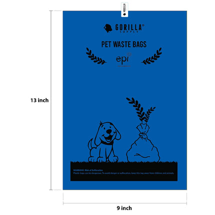 1000 bolsas para desechos de perro con dispensador y amarre para correa, 9" x 13", azul, 1000 unidades