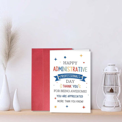 Happy Administrative Professionals Day Card for Assistants Office Staff, Secretaries Day Appreciation Gift Idea, Thank You Card for Administrative Assistants