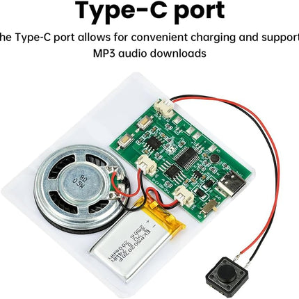 Diymore DIY Birthday Cards Music Module 8MB Push Button Activated Sound Module with Speaker,Easy Recording for Personalized Greetings,DIY Projects Holiday Crafts Cards Gifts for Women Men Mom Kids