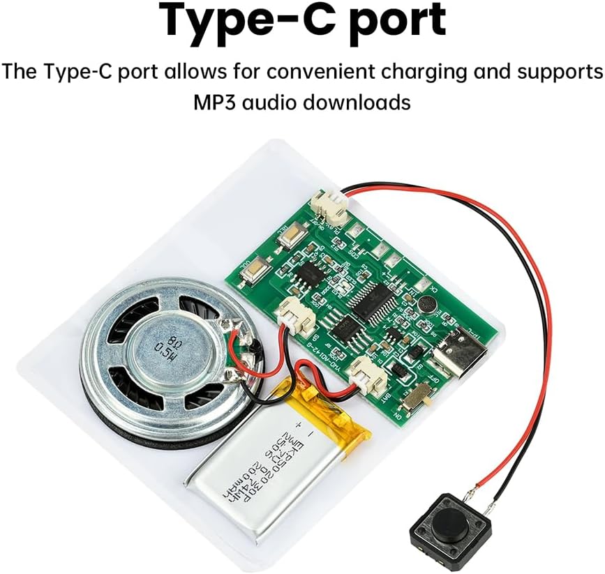 DIY Birthday Card Sound Module with Push Button and Speaker - photo 2