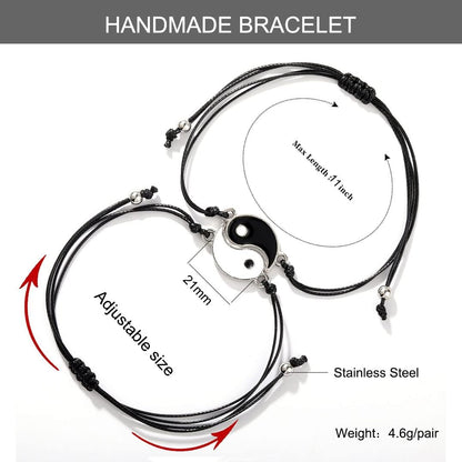 Matching Friendship Bracelets for 2, Adjustable 6–11 Inches - photo 2