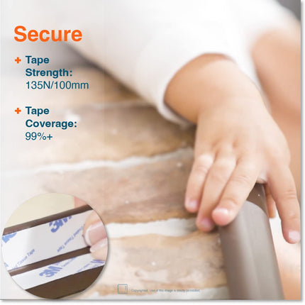 Edge Corner Protector Baby Proofing (Large 15ft Edge 4 Corners), Heavy-Duty, Soft NBR Rubber Foam - photo 4