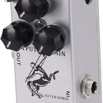 Silver Horse Guitar Overdrive Pedal for MOSKY– Boost Effect with True Bypass Footswitch, LED Status Indicator, Compact 3.7" x 1.5" x 1.3" Metal Housing