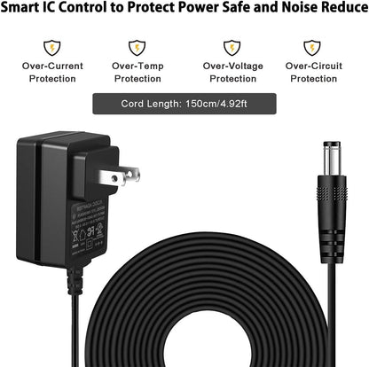 DC 9V 500mA Guitar Pedal Power Supply Adapter AC Wall Charger Adapter One Spot 5.5mmX2.1mm Compatible - photo 2