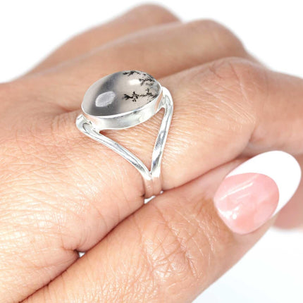 Natural Gemstone Ring For Women Pearl, Tiger Eye, Lapis, Crystal Oval Boho Genuine 925 Sterling Silver Handmade Jewelry