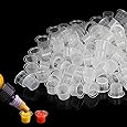 Heart Shaped Tattoo Ink Cups Medium #13 100pcs Plastic Disposable Tattoo Ink Cups For Tattoo Permanent Makeup Container Cap Tattoo Accessory,Tattoo Ink,Tattoo Supplies,Tattoo Kits (PINK)