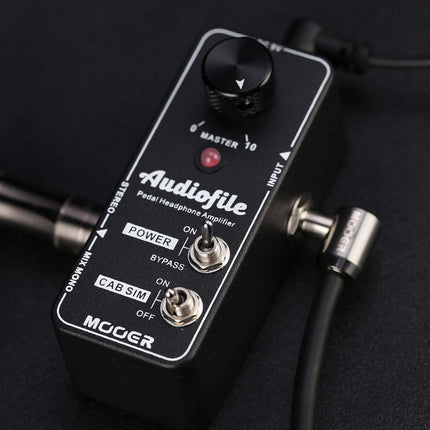 MOOER Micro Guitar Pedal Audiofile Headphone Amp Analog, Access to Effects Circuits, Buffer/Clean Boost for Electric Guitar/Bass