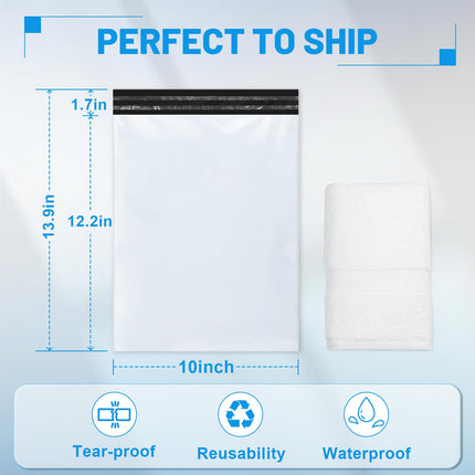 Poly Mailers 10x13 Inch 50 Pcs, Large Shipping Bags for Clothing