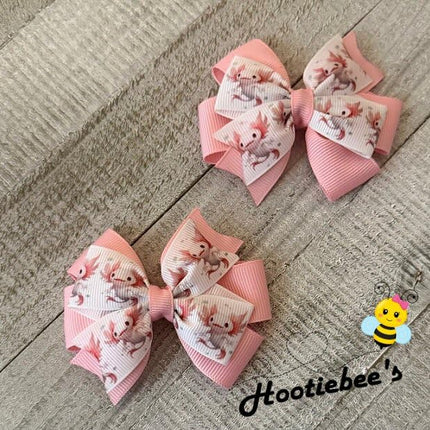 Axolotl Toddler Hair Bow Set