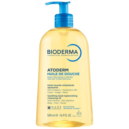 Shower Oil, Cleansing Oil For Face & Body, Nourishing Cleansing Oil For Dry to Atopic Sensitive Skin For Softer &
