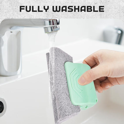 Runsgo Window Track Cleaner, Handheld Cleaning Brush Set, for Window Slides Grooves, Tile Grout Lines, Shutter Slats, Car Ac Vents & Narrow Gaps (Mixed-3pcs) (Mixed-3pcs)