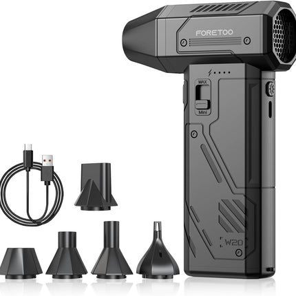 Compressed Air Duster,130000RPM Electric Air Duster Brushless Motor with Adjustable Stepless Speed, Fast Charging Rechargeable Cordless Air Blower for PC,Car,Keyboard,Pet,Home & Outdoor