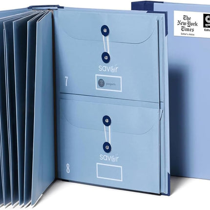 Important Document Organizer | Binder with Guided Labels, Acid-Free File Folder Organizer with 10 Pockets, Document