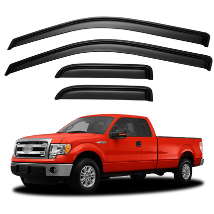 Window Visors Rain Guards for 2017-2026 Ford F250-F550 Super Duty Crew Cab