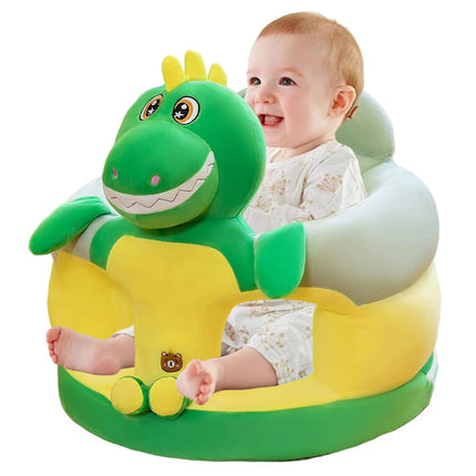 Baby Sit Up Chair, Cute Cartoon Dinosaur Infant Sit Up Chair Plush Baby Sitting Support Sofa for Bedroom, Living Room, Nursery, Apartment, Me Floor Seat for