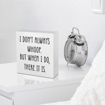 Frases divertidas artículos de oficina decoración rústica de escritorio caja de madera blanca