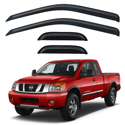 Window Visors Rain Guards for 2017-2026 Ford F250-F550 Super Duty Crew Cab