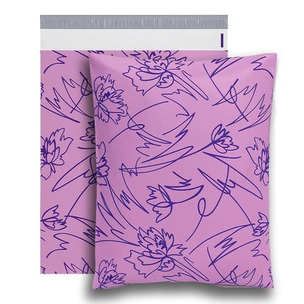 100pcs 10x13 Inches Poly Mailers Waterproof & Tear Resistant Mailing Envelopes, Cute Small Business Bags for Clothes, Gifts - Flowers