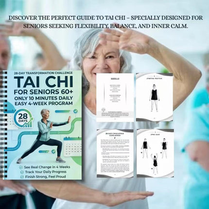 Tai Chi Daily Practice Planner for Seniors & Beginners – Spiral-Bound Fitness Log with Progressive Exercise Tracking, Gentle Movement Journal for Balance & Wellness(5.5x8.3 Inch, Green)