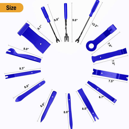 GOOACC 238Pcs Trim Removal Tool, Auto Push Pin Bumper Retainer Clip Set Fastener Terminal Remover Tool Adhesive Cable Clips Pry Kit Car Panel Radio Removal Auto Clip Pliers