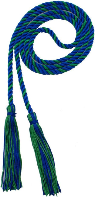 Graduation Honor Cord - Royal/Kelly - Every School Color Available - Made in USA