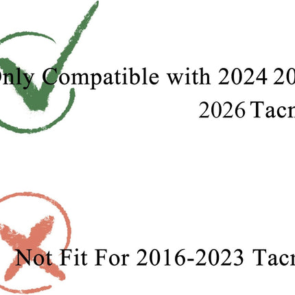 Tailgate Insert Letters Compatible with Tacoma 2024 2025 2026 3D Abs Plastic Emblems with Strong Adhesive Matte Black