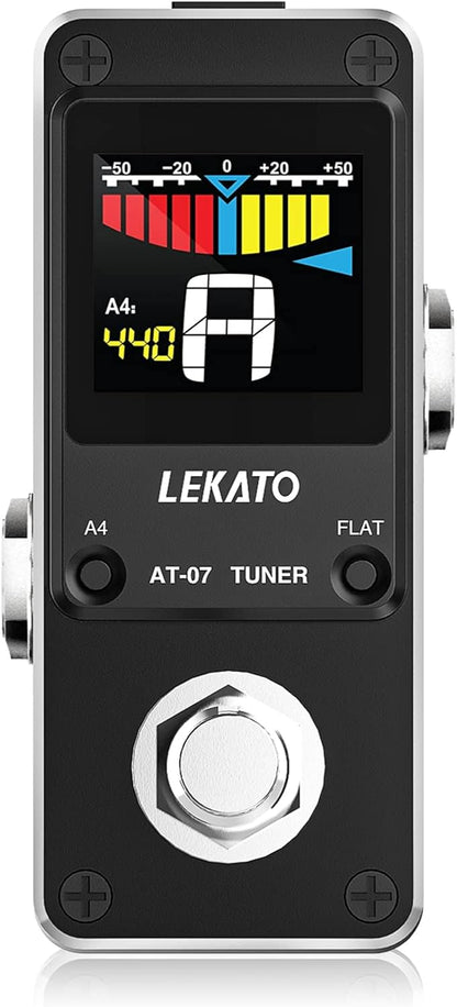Guitar Tuner Pedal with True Bypass for Electric Guitar and Bass