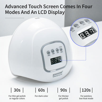 U V LED Nail Lamp, Nail Dryer for Gel Polish, Led Light with Automatic Sensor & 4 Timers