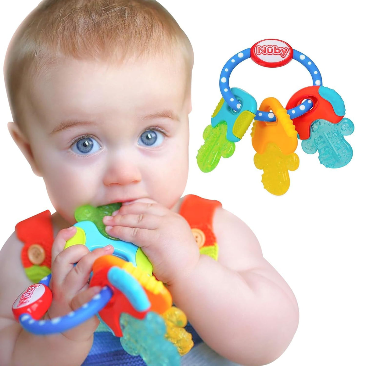 Ice Gel Teether Keys for Infants - Blue