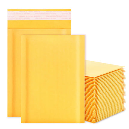 Kraft Bubble Mailers 8.5x11inch 25Pack Yellow Self-Seal Padded Envelopes Bubble Opaque Padded Mailers Shipping Bags for Small Businesses to Package and Mail Jewelry, Electronic Products