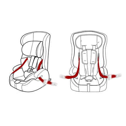 Strap Pads Pad Compatible with 1 Pcs Universal ISOFIX Kids Seat Black Car Fixing Straps Covers with Latch Interface Accessory Cover Set