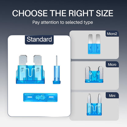 25Pcs Standard Car Fuse Kit -Standard Blade Fuses Automotive - Replacement Fuses Assortment Kit for - photo 3