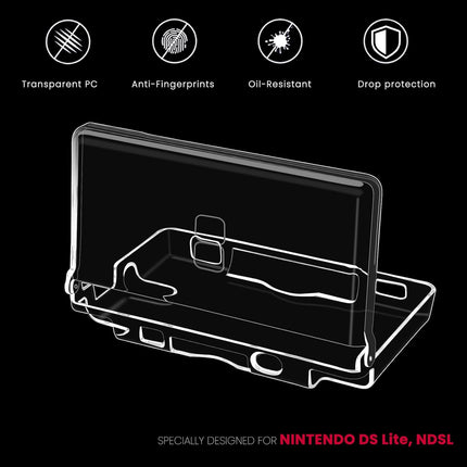 Gimtsui Clear Crystal Hard Shell Protective Case Cover Suitable for Nintendo DS Lite NDSL