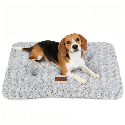 Cama para perro pequeño para jaula, colchoneta blanca 24"x18"