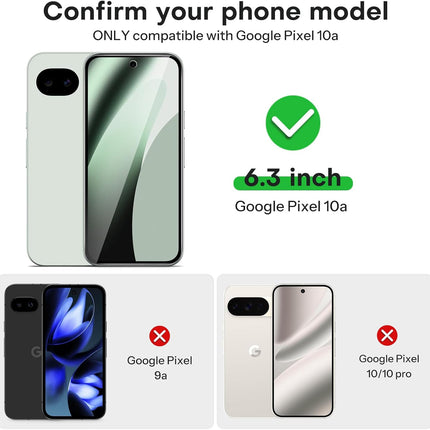 OMOTON 3 Pack Screen Protector for Google Pixel 10a +2 Pack Camera Lens Protector with Alignment Framework, Tempered Glass/Bubble Free/Scratch Resistant-6.3 inch