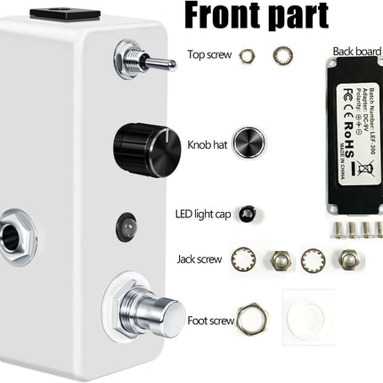 DIY Analog Fuzz Pedal Kit – Create Your Own Germanium Fuzz Effect, Custom Paint/Sticker Ready, Self-Assembly (Screws & Knob), True Bypass