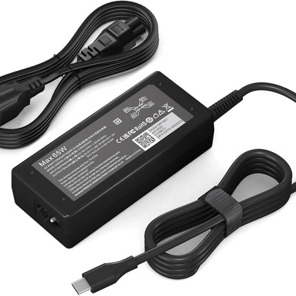 Replacement 65W USB C Laptop Charger Compatible with HP Chromebook and All 65W USB Type C Power Adapter