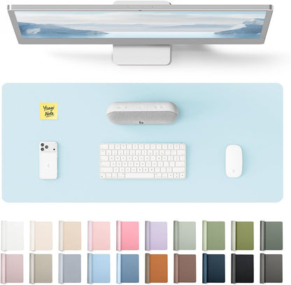 Leather Desk Protector, Office Mat, Large Mouse Mat, Non-Slip PU Leather Blotter, Laptop Pad, Waterproof Writing Pad