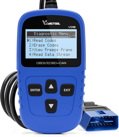 OBD2 Scanner Code Reader Car Diagnostic Tool Engine Fault Code Reader for Turn Off CEL with Freeze Frame/I/M Readiness