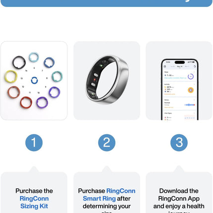 RingConn Gen 2 Air Sizing Kit - Size First Before You Buy - Choose from 9 Sizes - Sizes 6 to 14
