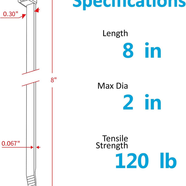 Zip Ties 8 inch Heavy Duty Zip Ties with 120 Pounds Tensile Strength