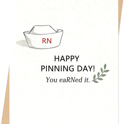 Happy Nurse Pinning Day Card, RN Graduation Card, Congratulations New Nurse Gift, Nursing School Graduate Card for Women Men, Future Nurse Celebration