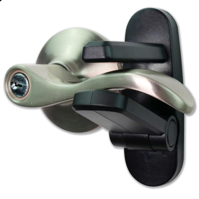 Door Lever Lock (2 Pack) Prevents Toddlers from Opening Doors. 3.25" L * 1.5" W * 4.5" H Easy One Hand Operation for